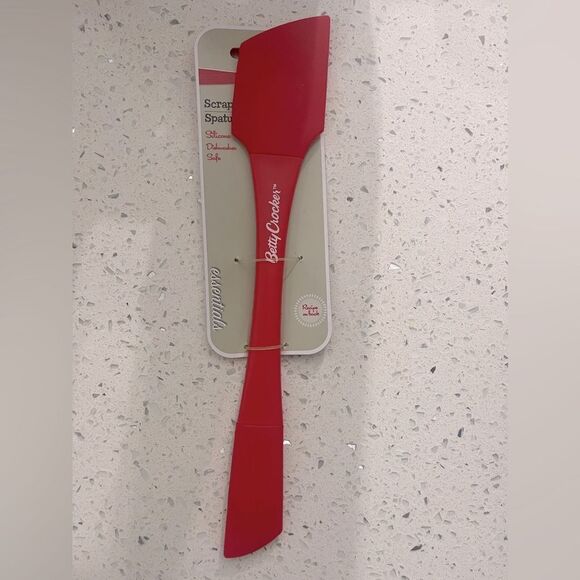 Betty Crocker Red Silicone Scraper Spreader Baking Kitchen Utensil - Picture 7 of 8
